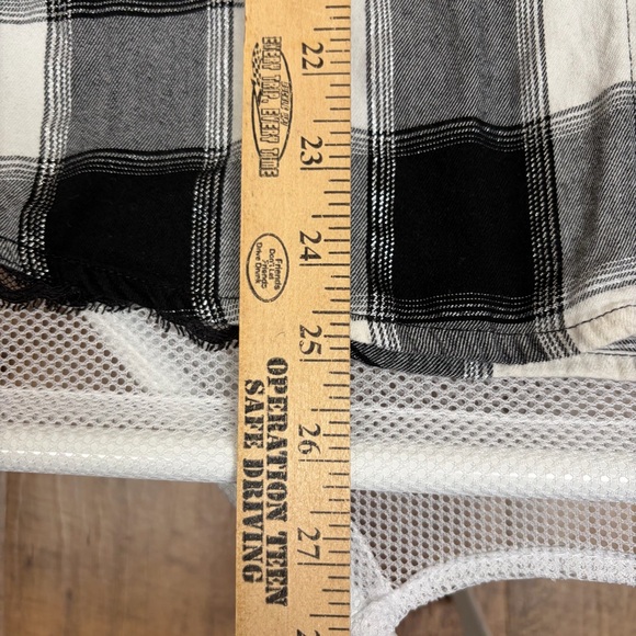 Victoria's Secret Plaid Metallic Sleep Shirt Flannel Button-Down Lace Hem L EUC - Picture 15 of 16